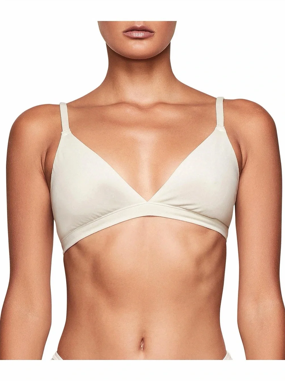 SKIMS Cotton Jersey Triangle Bralette - Bone - Picture 2 of 11